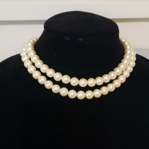 Vintage Carolee Double Strand Faux Pearls